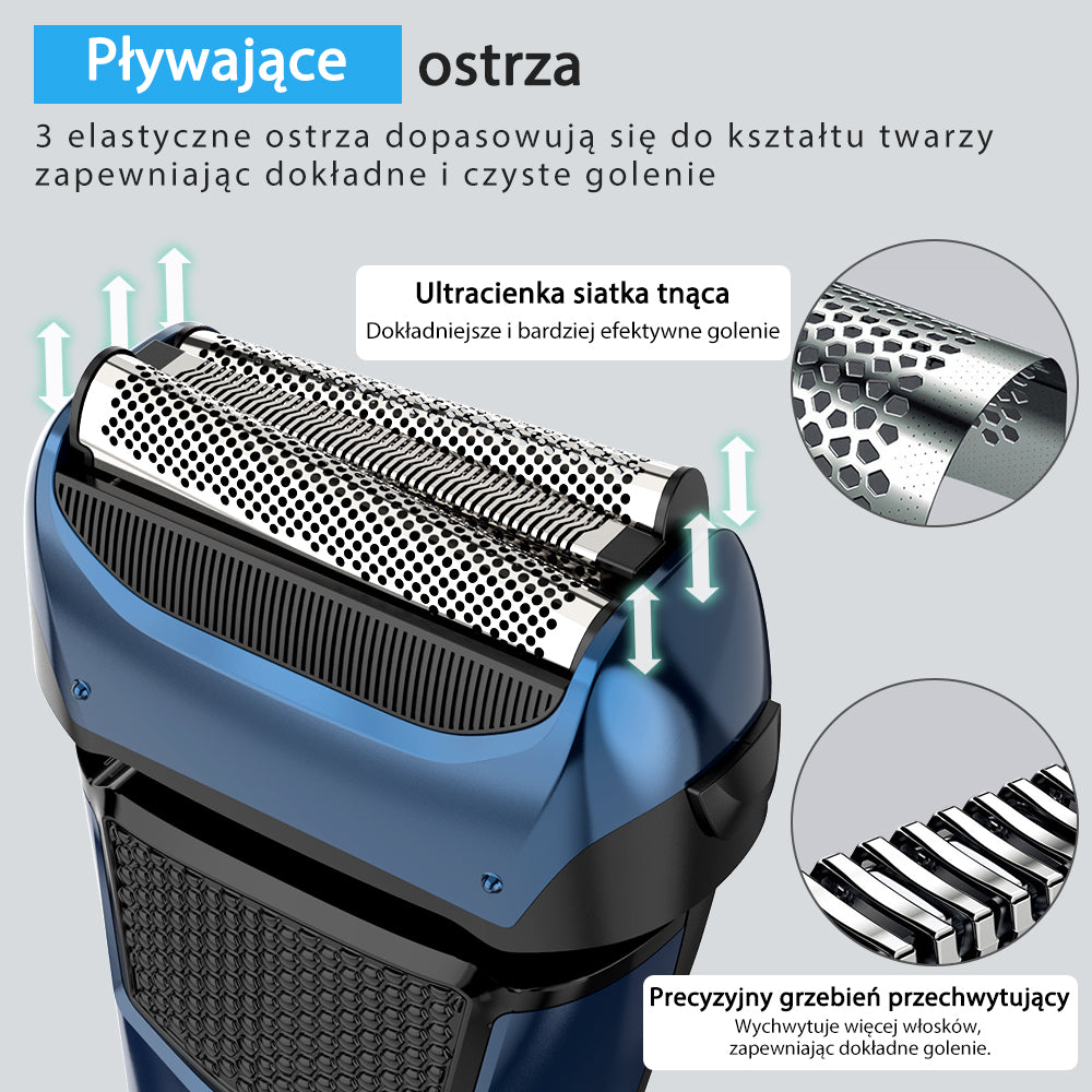 Golarka foliowa FK609 dla mężczyzn, gradient niebieski