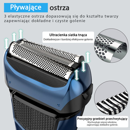 Golarka foliowa FK609 dla mężczyzn, gradient niebieski