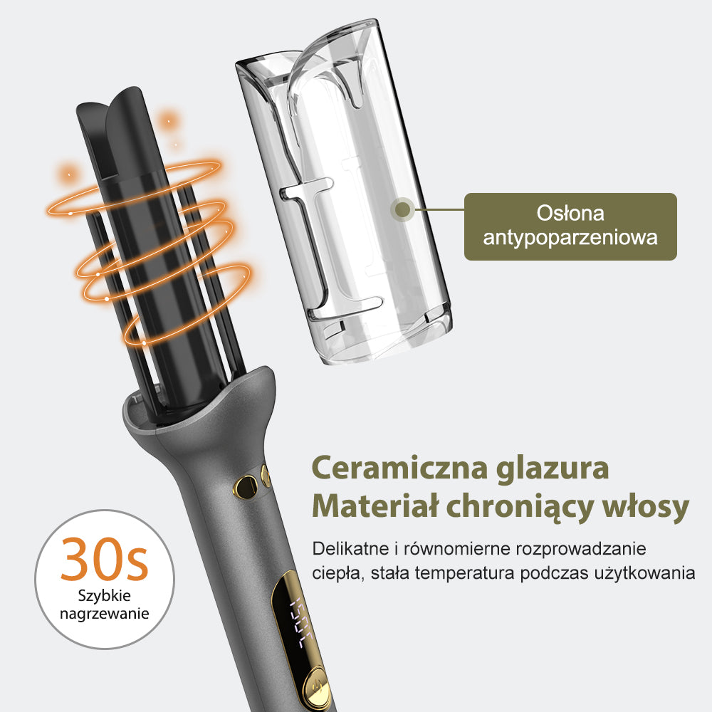 Qimmaol G-310 automatyczna lokówka (25 mm) | 14 zakresów temperatury (100–230°C) / ochrona przed oparzeniem / szybkie nagrzewanie / pielęgnacja jonowa