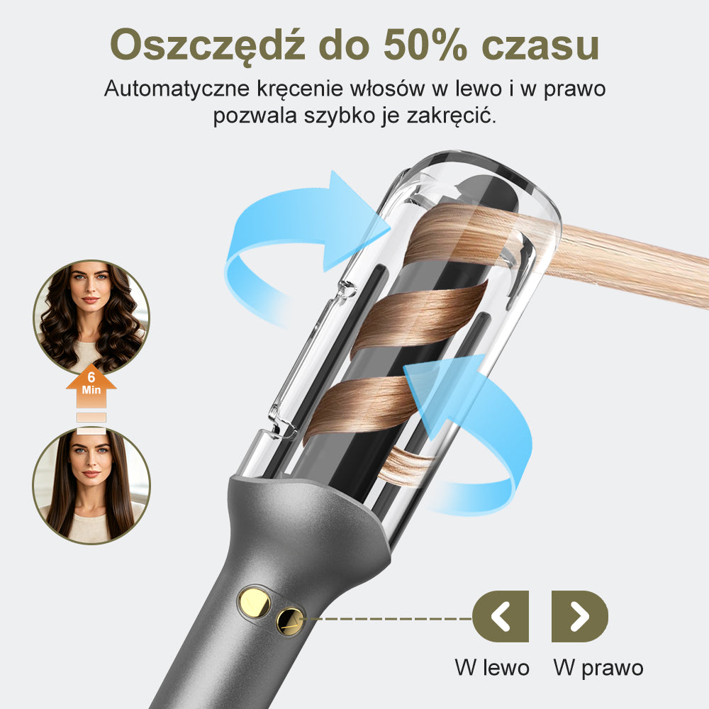 Qimmaol G-310 automatyczna lokówka (25 mm) | 14 zakresów temperatury (100–230°C) / ochrona przed oparzeniem / szybkie nagrzewanie / pielęgnacja jonowa