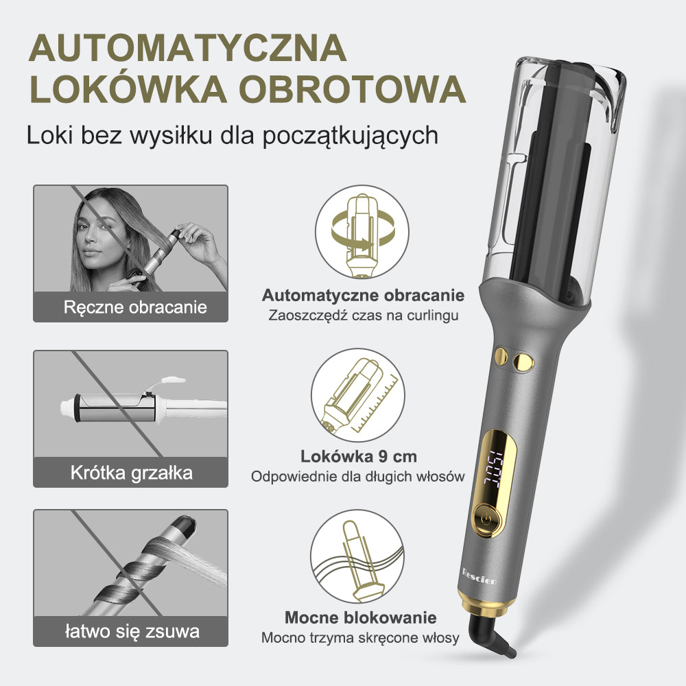 Qimmaol G-310 automatyczna lokówka (25 mm) | 14 zakresów temperatury (100–230°C) / ochrona przed oparzeniem / szybkie nagrzewanie / pielęgnacja jonowa