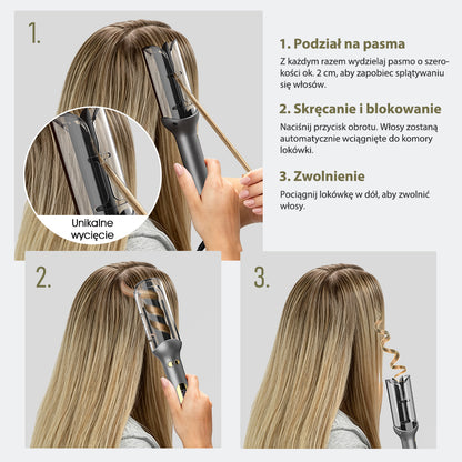 Qimmaol G-310 automatyczna lokówka (25 mm) | 14 zakresów temperatury (100–230°C) / ochrona przed oparzeniem / szybkie nagrzewanie / pielęgnacja jonowa