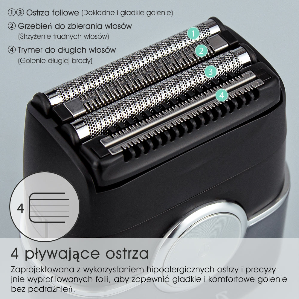 Qimmaol FK706 Mini golarka elektryczna dla mężczyzn z etui podróżnym