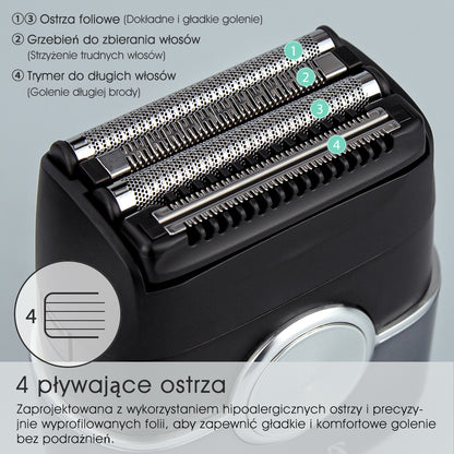 Qimmaol FK706 Mini golarka elektryczna dla mężczyzn z etui podróżnym