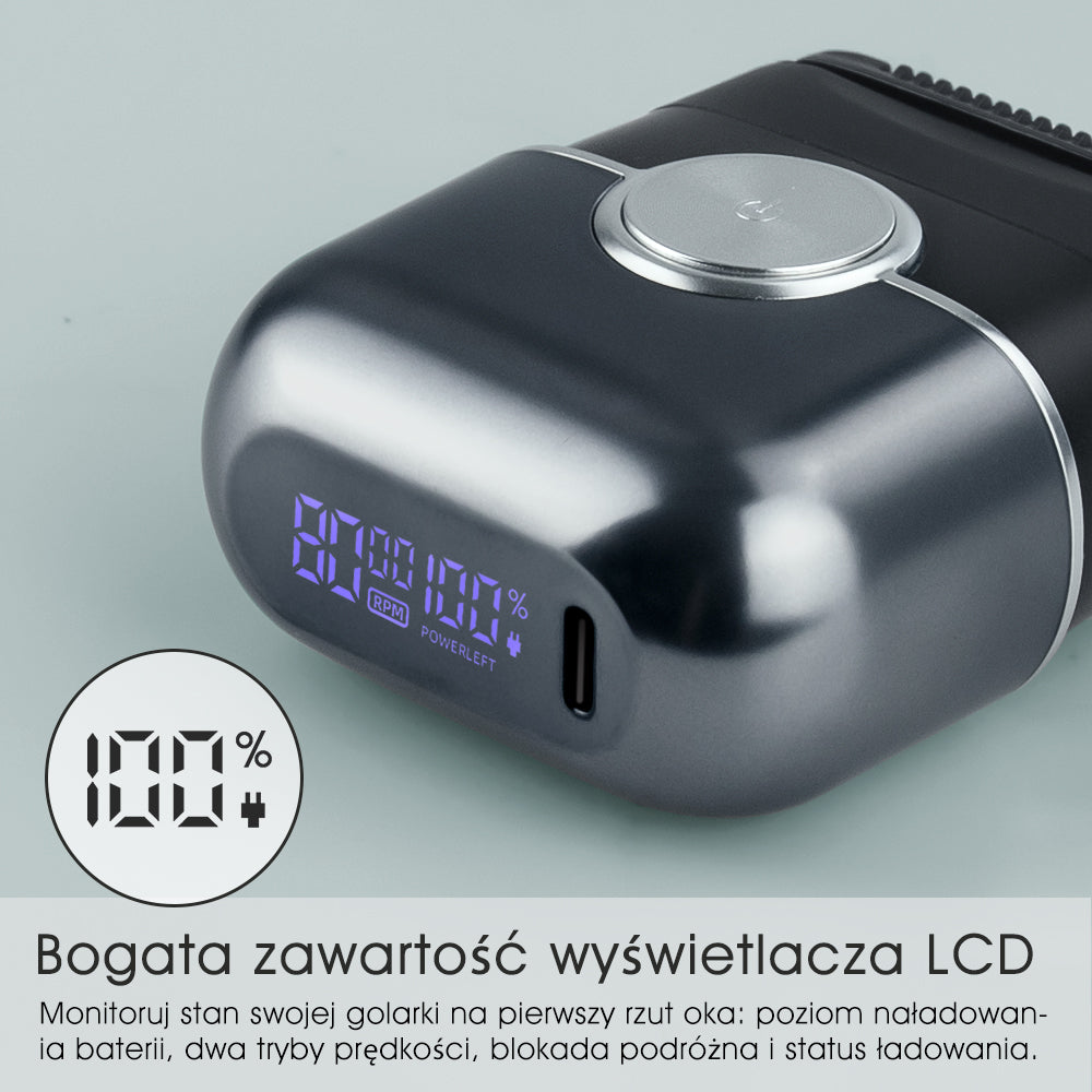Qimmaol FK706 Mini golarka elektryczna dla mężczyzn z etui podróżnym