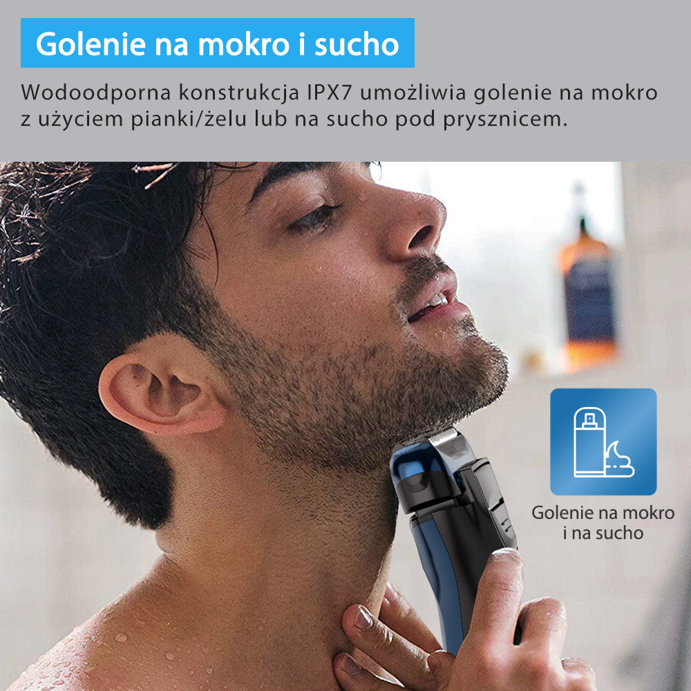 Golarka foliowa FK609 dla mężczyzn, gradient niebieski