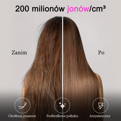 Qimmaol Velofold – Profesjonalna suszarka jonizująca z koncentratorem, dyfuzorem i nasadką grzebieniową [kompaktowa / lekka / składana / 350 g]
